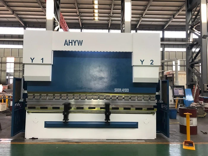 AHYW Yawei PBH 500T4M 4 axis cnc press brakes made in china factory DELEM DA58T DSP Laser guarding